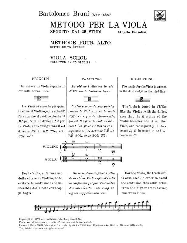 Metodo Per Viola Seguito Da 25 Studi